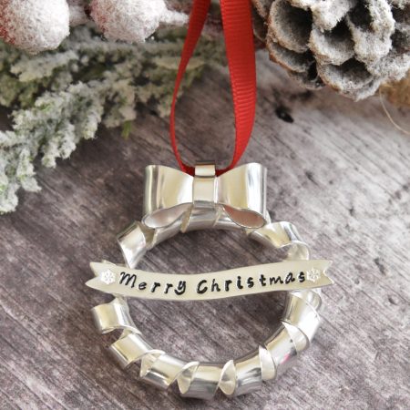 Sterling Silver Christmas Wreath UK Hallmarked