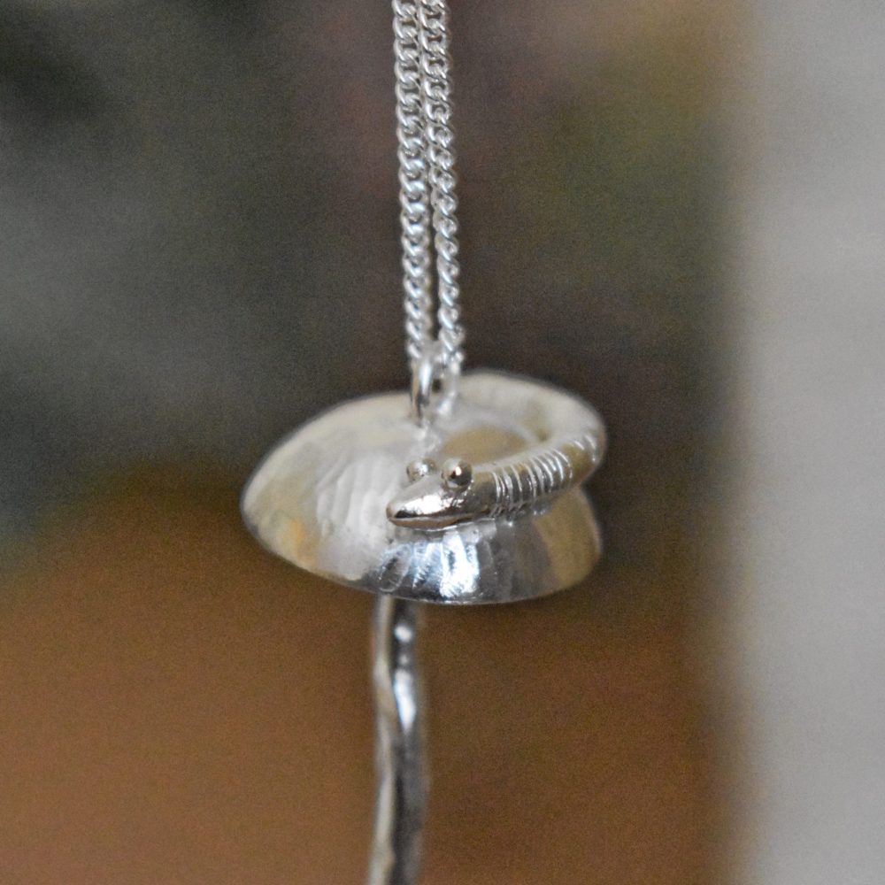 Mushroom Fungi Worm Necklace Fairy core Cottage core - Image 2
