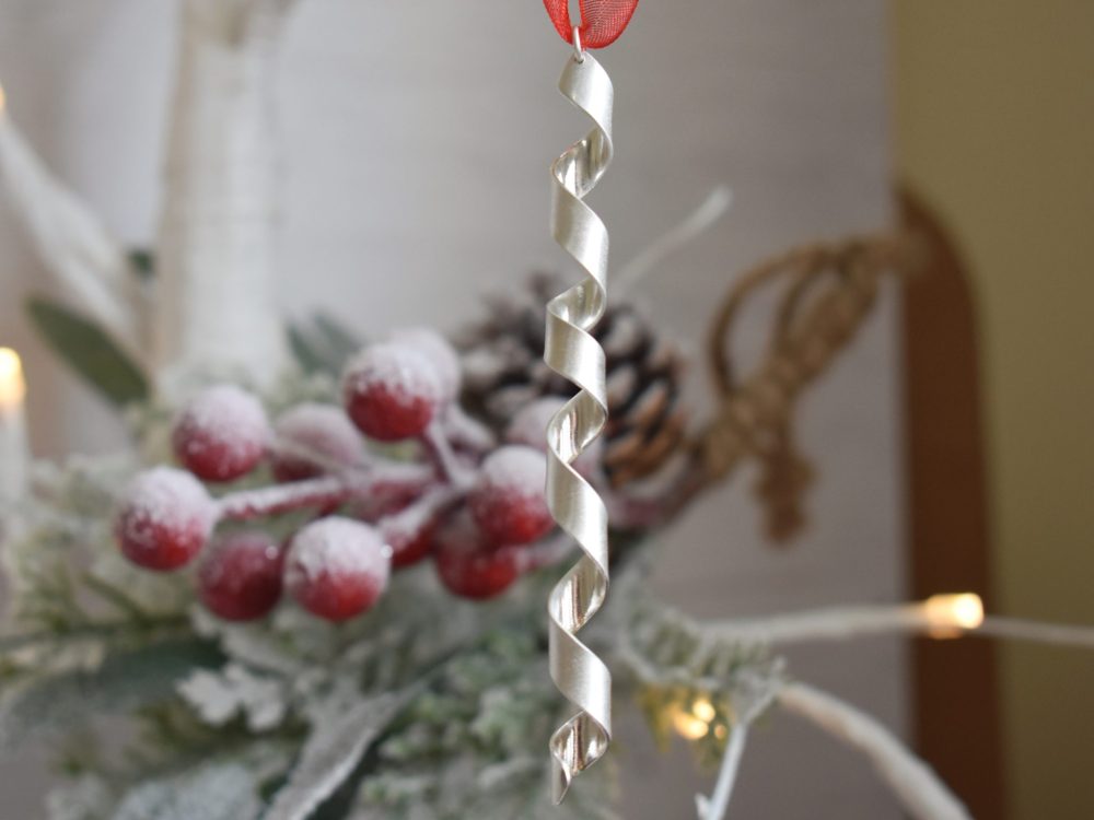Twisted Icicles Set of Three Sterling Silver Christmas Tree Hanging - Image 2