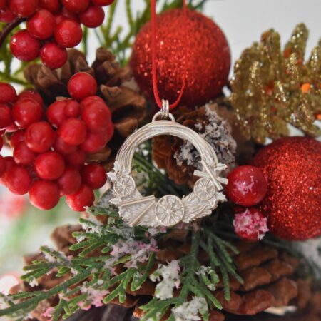 Sterling Silver Luxury Wreath Tree Decoration Luxury